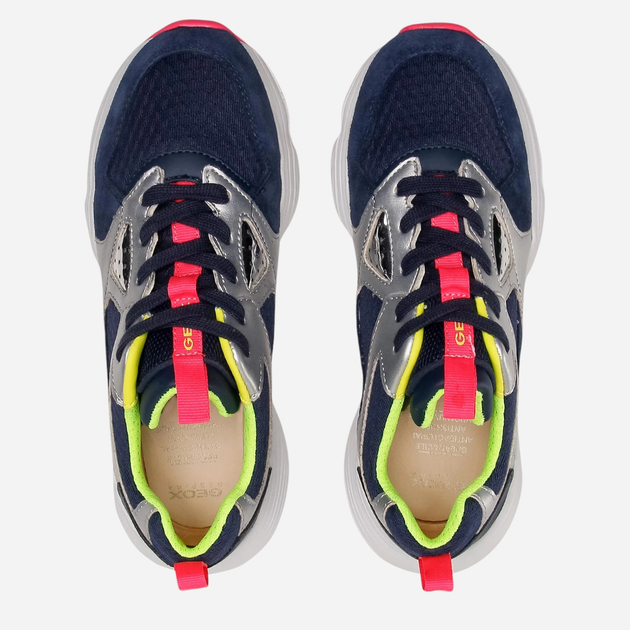 Buty sportowe młodzieżowe dziewczęce z białą podeszwą Geox J04CNB01422-C0673 39 Granatowe (8050036035196) - obraz 5