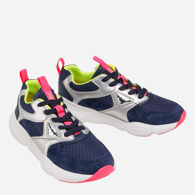 Buty sportowe młodzieżowe dziewczęce z białą podeszwą Geox J04CNB01422-C0673 37 Granatowe (8050036035172) - obraz 3