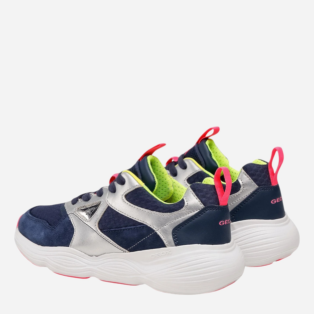 Buty sportowe młodzieżowe dziewczęce z białą podeszwą Geox J04CNB01422-C0673 37 Granatowe (8050036035172) - obraz 4