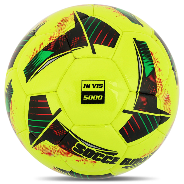 М'яч футбольний професійний ручне прошиття, ламінований №5 PU SOCCERMAX FB-4138 (№5, жовтий) - Фото 5 М'яч футбольний професійний ручне прошиття, ламінований №5 PU SOCCERMAX FB-4138 (№5, жовтий) - изображение 5