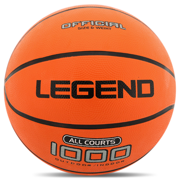 М'яч баскетбольний гумовий №7 Legend BR2710 1000 Outdoor-Indoor (гума, бутил, помаранчевий) - Фото 3 М'яч баскетбольний гумовий №7 Legend BR2710 1000 Outdoor-Indoor (гума, бутил, помаранчевий) - изображение 3