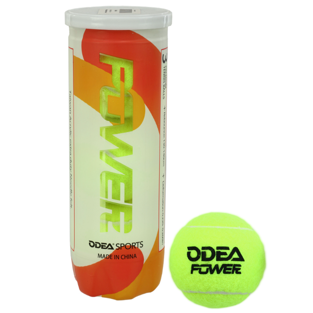 М'яч для великого тенісу 3шт ODEA POWER (гума, мелтон, у вакуумній упаковці, салатовий) - изображение 3