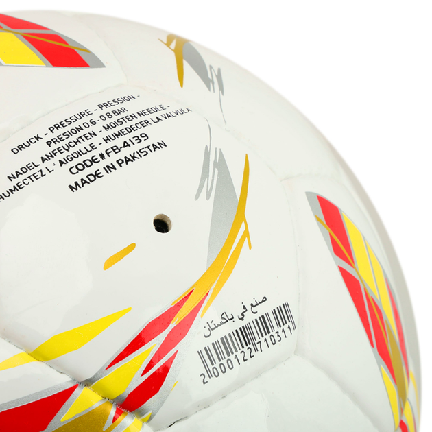 М'яч футбольний професійний ручне прошиття, ламінований №5 PU SOCCERMAX FB-4139 (№5, білий) - изображение 6