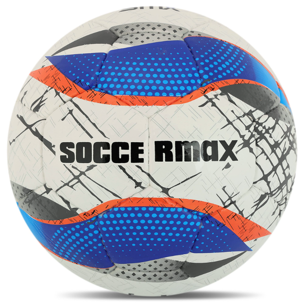 М'яч футбольний професійний ручне прошиття, ламінований №5 PU SOCCERMAX FB-4212 (№5, біло-синій) - изображение 3