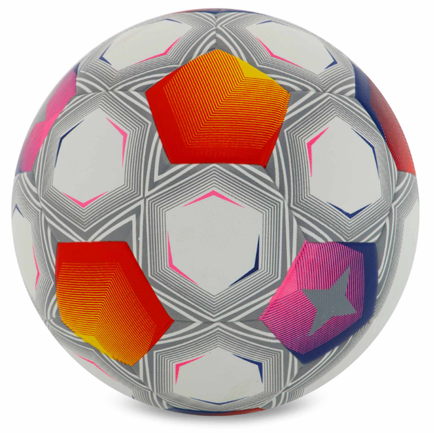 М'яч футбольний №5 PU ламінований клеєний SP-Sport FB-9825 (№5, біло-синьо-помаранчевий) - Фото 4 М'яч футбольний №5 PU ламінований клеєний SP-Sport FB-9825 (№5, біло-синьо-помаранчевий) - изображение 4