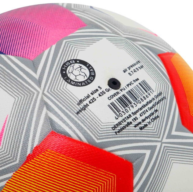 М'яч футбольний №5 PU ламінований клеєний SP-Sport FB-9825 (№5, біло-синьо-помаранчевий) - Фото 6 М'яч футбольний №5 PU ламінований клеєний SP-Sport FB-9825 (№5, біло-синьо-помаранчевий) - изображение 6