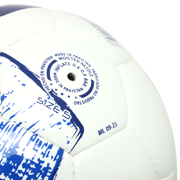 М'яч футбольний №5 ТPU ламінований зшитий вручну Joma DALI II 400649-216-T5 (№5, блакитно-синьо-жовтий) - изображение 6