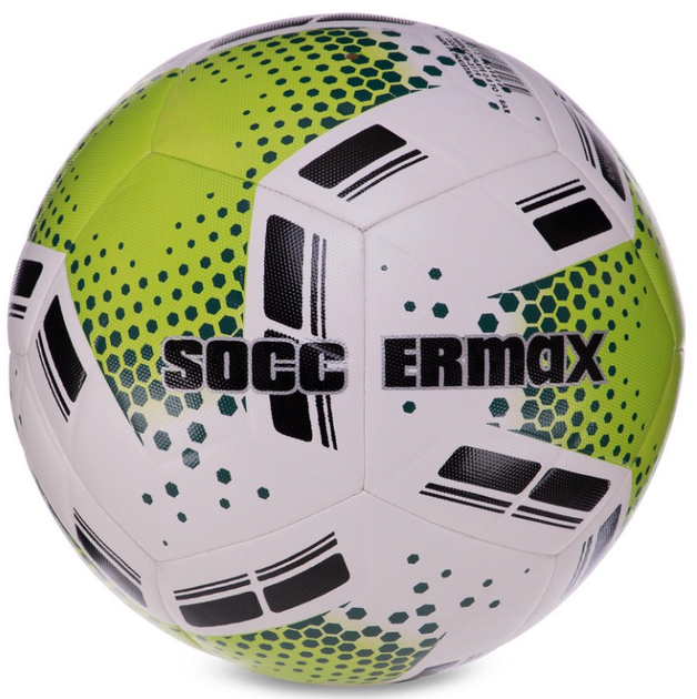 М'яч футбольний №5 PU ламінований гібридне прошиття HYBRID SOCCERMAX FIFA FB-3119 (PU, біло-жовтий) - Фото 4 М'яч футбольний №5 PU ламінований гібридне прошиття HYBRID SOCCERMAX FIFA FB-3119 (PU, біло-жовтий) - изображение 4