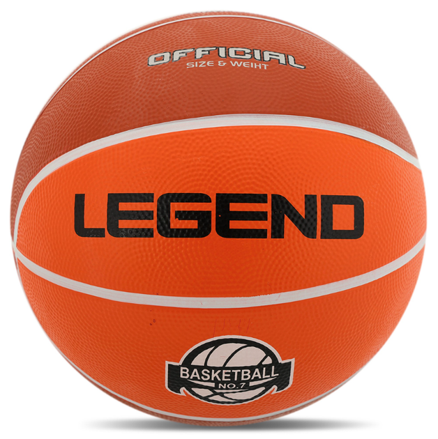 М'яч баскетбольний гумовий №7 Legend BR2861C (гума, бутил, помаранчевий) - изображение 6