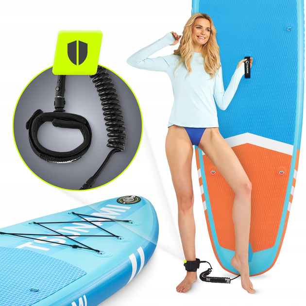 Надувна SUP дошка TSUNAMI 320 см з веслом Lagoon (P-5907739314215) - зображення 9