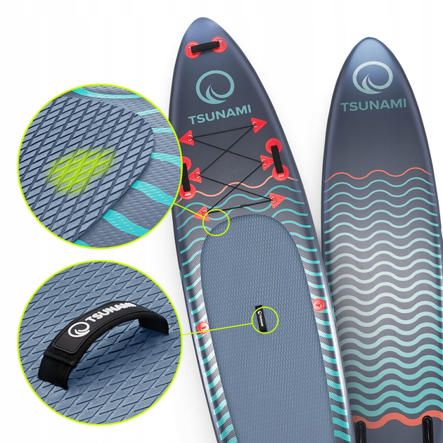 Надувна SUP дошка TSUNAMI Wave T03 350 см з веслом (P-5907739314222) - зображення 3