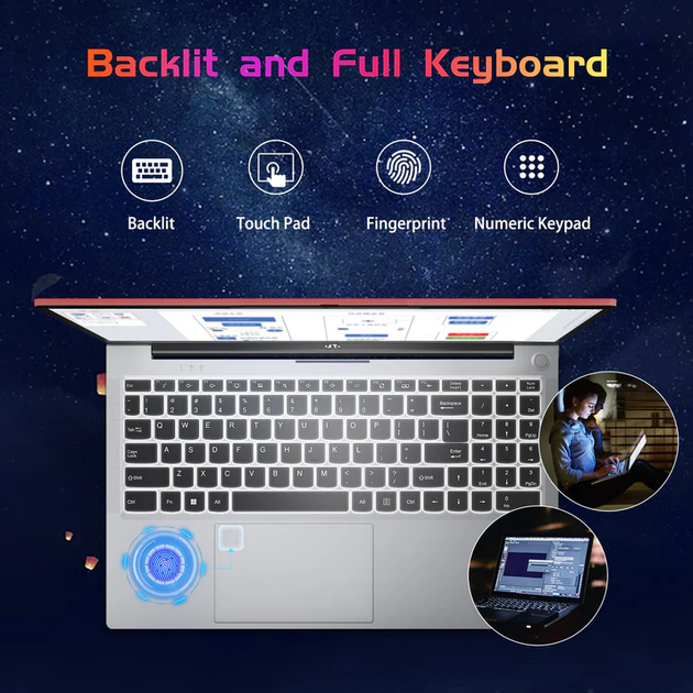 Ноутбук NIMO YoungBook N151 Intel N100/16/512 Red - изображение 3