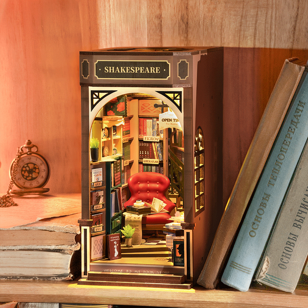 Składane klocki Robotime DIY Bookstore TGB07 (6946785119756) - obraz 3