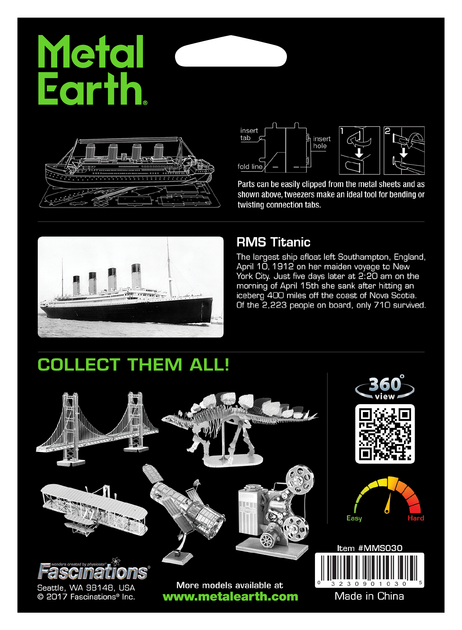 Металевий 3D конструктор "Титанік", Metal Earth, MMS030 - зображення 8
