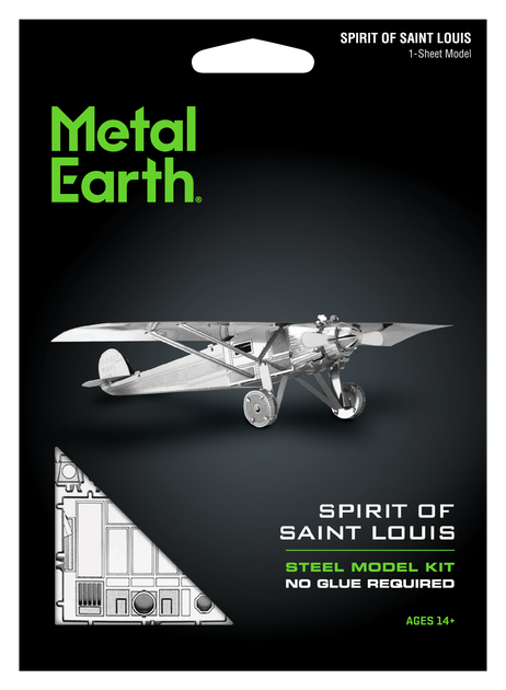 Металлический 3D конструктор "Самолет Spirit of Saint Louis", Metal Earth, MMS043 - Фото 7 Металлический 3D конструктор "Самолет Spirit of Saint Louis", Metal Earth, MMS043 - изображение 7
