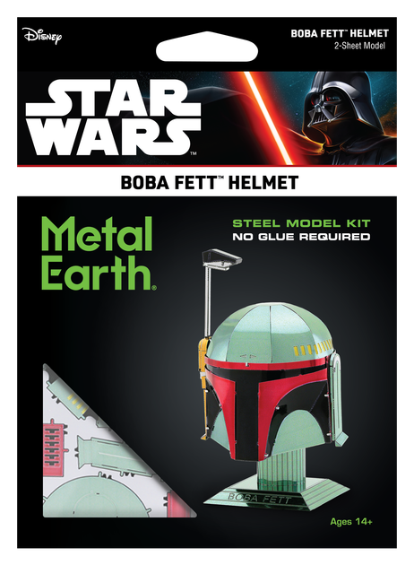 Металлический 3D конструктор "Шлем Боба Фетта", Metal Earth, MMS315 - Фото 4 Металлический 3D конструктор "Шлем Боба Фетта", Metal Earth, MMS315 - изображение 4