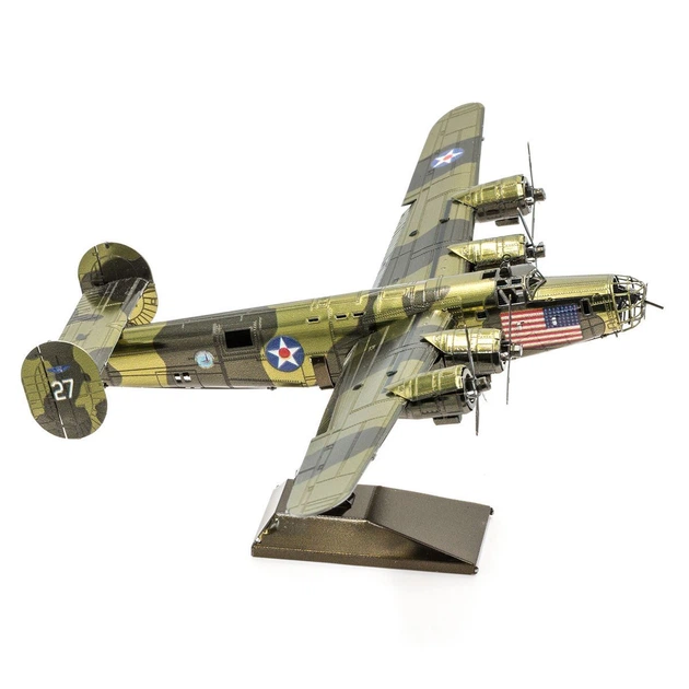 Металевий 3D конструктор "Бомбардувальник B-24 Liberator", Metal Earth, MMS179 - Фото 5 Металевий 3D конструктор "Бомбардувальник B-24 Liberator", Metal Earth, MMS179 - зображення 5