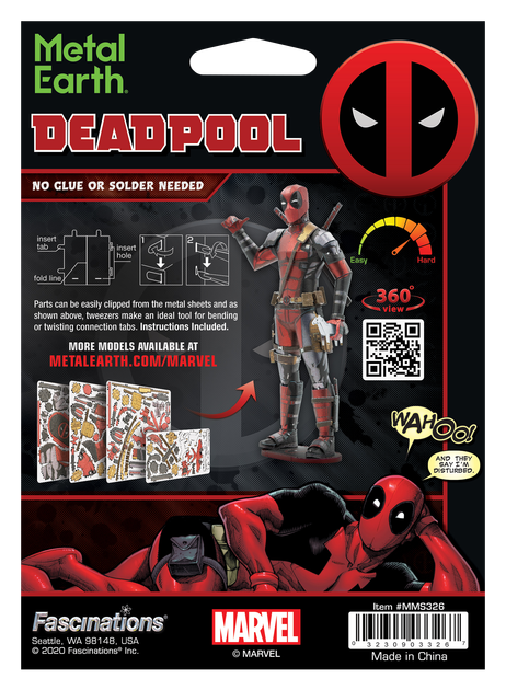 Металлический 3D конструктор "Дэдпул (Deadpool Marvel)", Metal Earth, MMS326 - изображение 8
