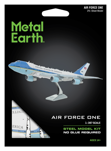 Металевий 3D конструктор "Літак Air Force One", Metal Earth, ME1001 - зображення 7