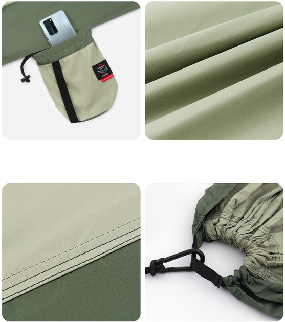 Гамак одинарний Naturehike NH21DC011 Оливковий (6927595713600) - зображення 4