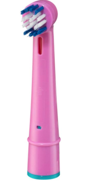 Дитячі насадки для зубної щітки DontoDent сумісна з Oral-B Braun Vitality|Active Young Kids Універсальні|4шт./уп. Рожеві - зображення 3