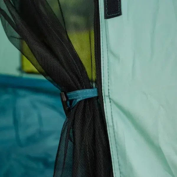 Намет туристичний тримісний LU005BL, 235 х 235 х 155 см з тентом, синій - изображение 7