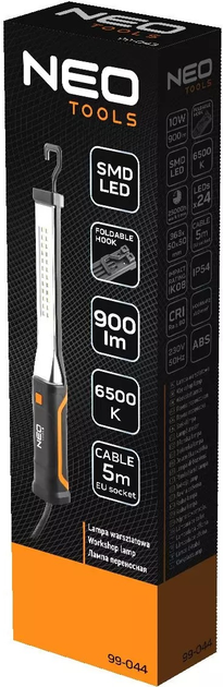 Ліхтар інспекційний NEO Tools 900 люмен, 10 Вт, 220 В, SMD LED 99-044 (5907558452358) - зображення 7