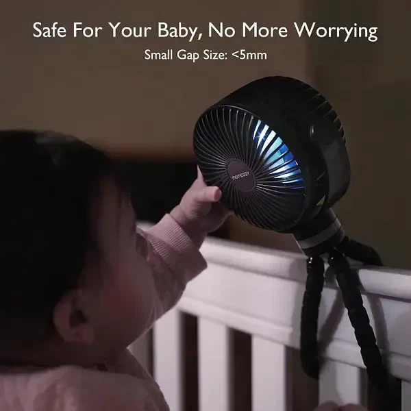 Вентилятор для коляски, маленький портативний вентилятор Momcozy - зображення 4