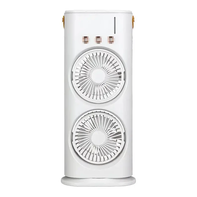 Вентилятор настільний подвійний з охолодженням Double-ended Spray Fan LED-підсвічування 3 швидкості, розпилювач водяного туману - Фото 3 Вентилятор настільний подвійний з охолодженням Double-ended Spray Fan LED-підсвічування 3 швидкості, розпилювач водяного туману - зображення 3