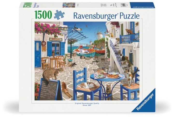 Puzzle Ravensburger Koty z Mykonos 80 x 60 cm 1500 elementów (12001450) (4005555014508) - obraz 3