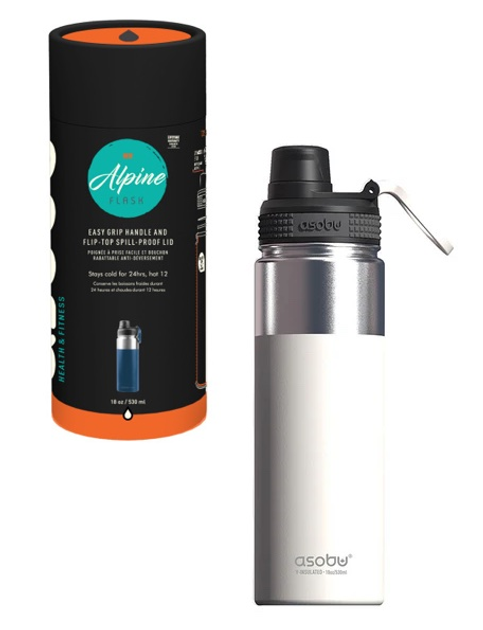 Butelka na wodę Asobu Alpine Flask TMF6 White 530 ml (842591039898) - obraz 3