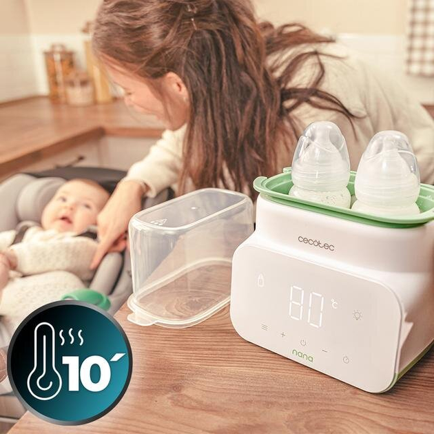 Podgrzewacz i sterylizator do butelek Cecotec Nana BabyCare Double Bottle Warmer (8435484019064) - obraz 4