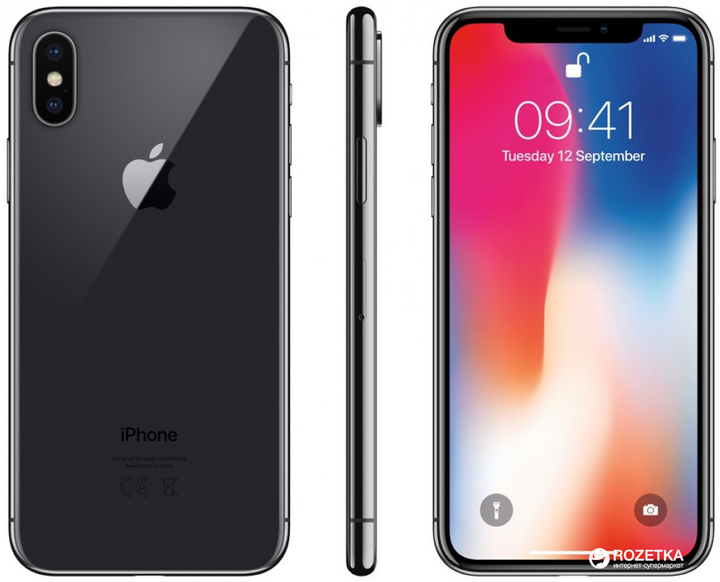 Мобільний телефон Apple iPhone X 64GB Space Gray - зображення 6