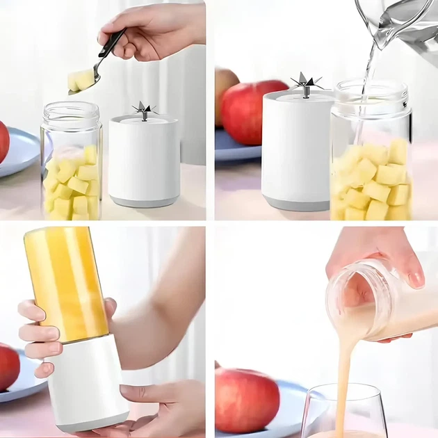 Портативный блендер соковыжималка Usb Juicing Cup N8 спортивный шейкер с крышкой 400 мл - изображение 3