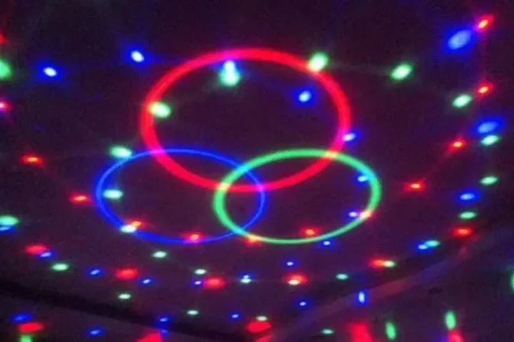 Лампа на подставке шар вращающийся Rgb mp3 с пультом Usb диско лампа ночник со светомузыкой - изображение 3