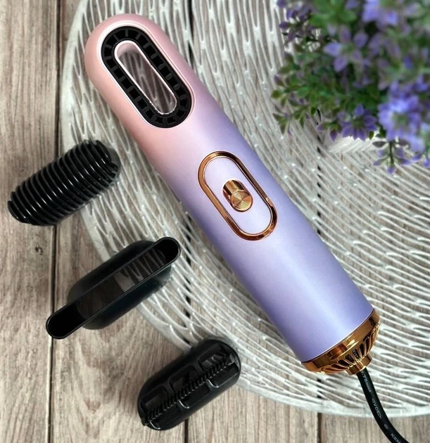 Фен професійний Fashion Hair Dryer LY-30 з насадками Багатофункціональний гребінець з гарячим повітрям - зображення 2