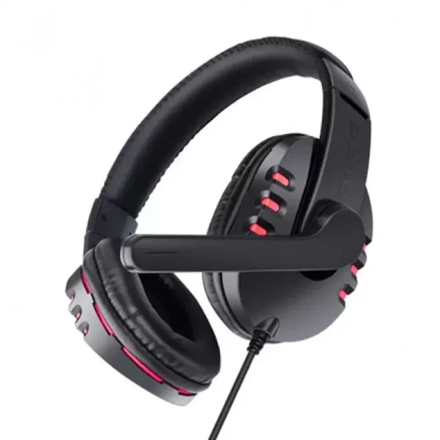 Игровые наушники Ovleng X6 накладные для игр с проводным подключением с микрофоном черные Игровая аудиогарнитура - изображение 5