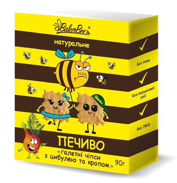 Печенье натуральное с луком и укропом BakerBee 90 г - Фото 1 Печенье натуральное с луком и укропом BakerBee 90 г - изображение 1