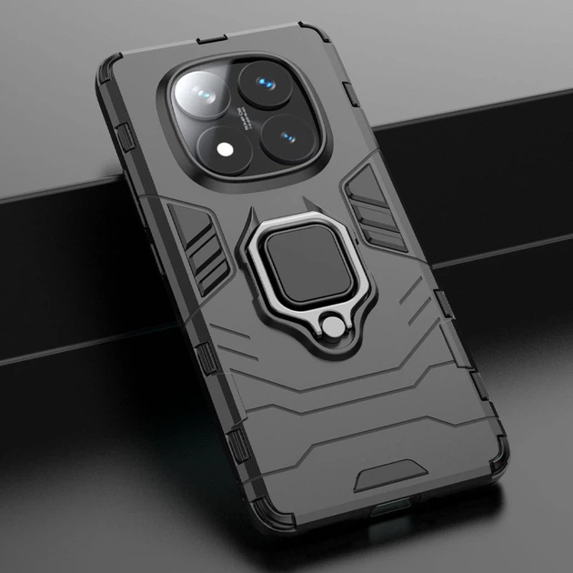 Противоударный чехол Transformer с кольцом для Xiaomi Redmi Note 14 Pro 4G (Черный / Soul Black) Epik (224954) - Фото 2 Противоударный чехол Transformer с кольцом для Xiaomi Redmi Note 14 Pro 4G (Черный / Soul Black) Epik (224954) - изображение 2