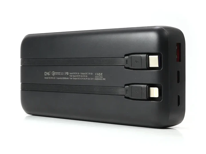 Внешний аккумулятор power bank 20000мАч K.P KPG-201 быстрая зарядка противоударный корпус - Фото 4 Внешний аккумулятор power bank 20000мАч K.P KPG-201 быстрая зарядка противоударный корпус - изображение 4