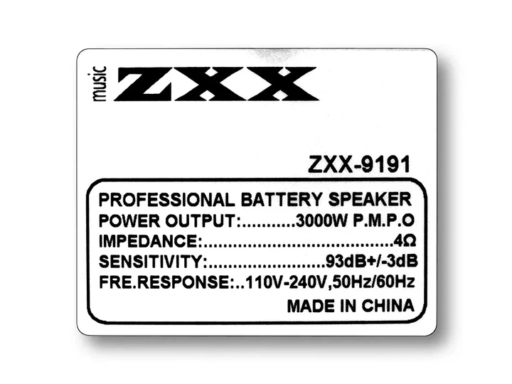 Акустическая переносная колонка ZXX 60Вт 12 дюймов TWS FM USB Bluetooth LED 2 микрофона - изображение 4