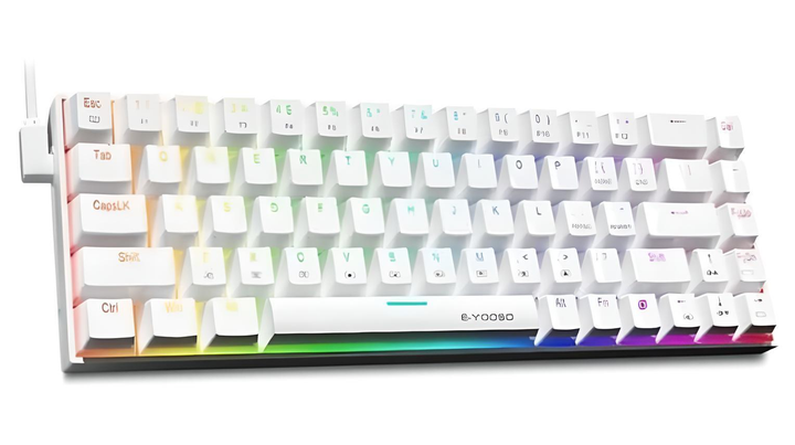 You　E⑧ Клавиатура E-YOOSO Z686 White Механичиская Игровая Проводная