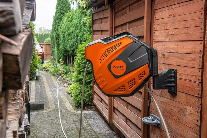 Шланг NEO Tools настінний з автоматичним барабаном 1/2" 20 м + 2 м 15-891 (5907558451313) - зображення 7