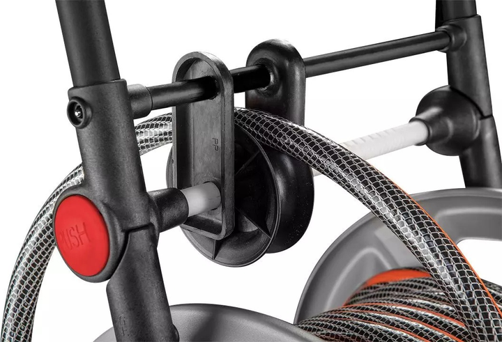 Візок для садового шланга NEO Tools металевий до 60 м 1/2" шланга з напрямною для шланга 15-792 (5907558451337) - зображення 4
