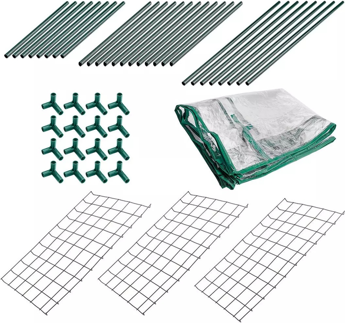 Szklarnia NEO Tools folia PVC konstrukcja metalowa 46x24x80 cm 15-910 Zielony (5907558485431)   - obraz 2