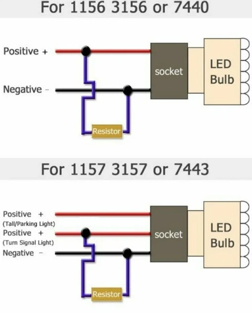 Обманка резистор для светодиодных ЛЕД LED ламп для авто 25W 12V Canbus (1 шт) - Фото 3 Обманка резистор для светодиодных ЛЕД LED ламп для авто 25W 12V Canbus (1 шт) - изображение 3