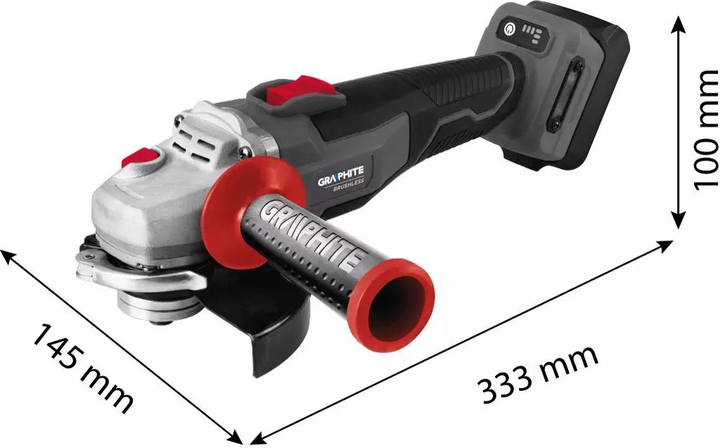 Szlifierka kątowa Graphite Energy+ 0-9200 obr/min, 125 mm, bez akumulatora 58GE142 (5902062559166)   - obraz 7