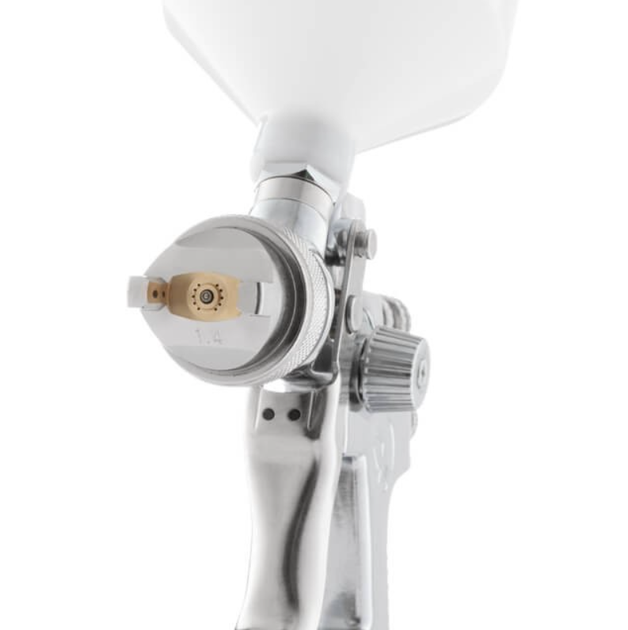 Пневмопістолет HVLP Intertool лакофарбовий верхній бак 600 мл x 1.4 мм PT-0103 (PT-0103) - Фото 2 Пневмопістолет HVLP Intertool лакофарбовий верхній бак 600 мл x 1.4 мм PT-0103 (PT-0103) - зображення 2