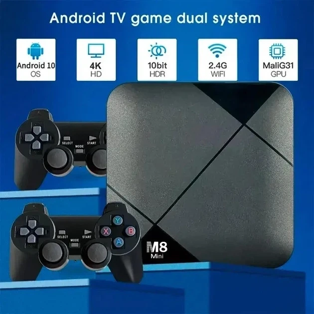 Игровая приставка Data Frog M8MINI, 64GB, 2 джойстика, HDMI, черная - изображение 5