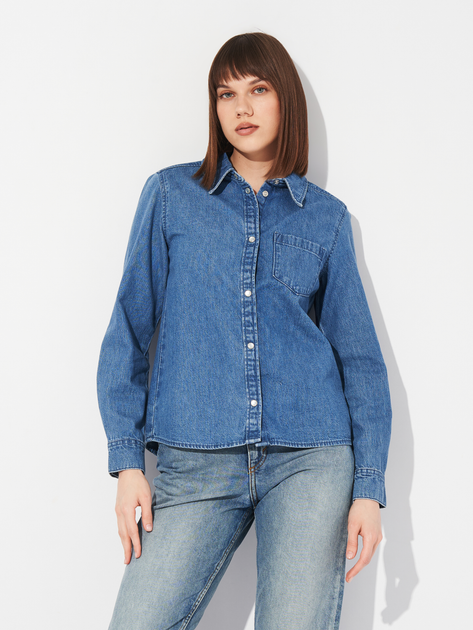 Рубашка джинсовая женская Monki 1160485p11 32 Голубая (KC1000000046981) 